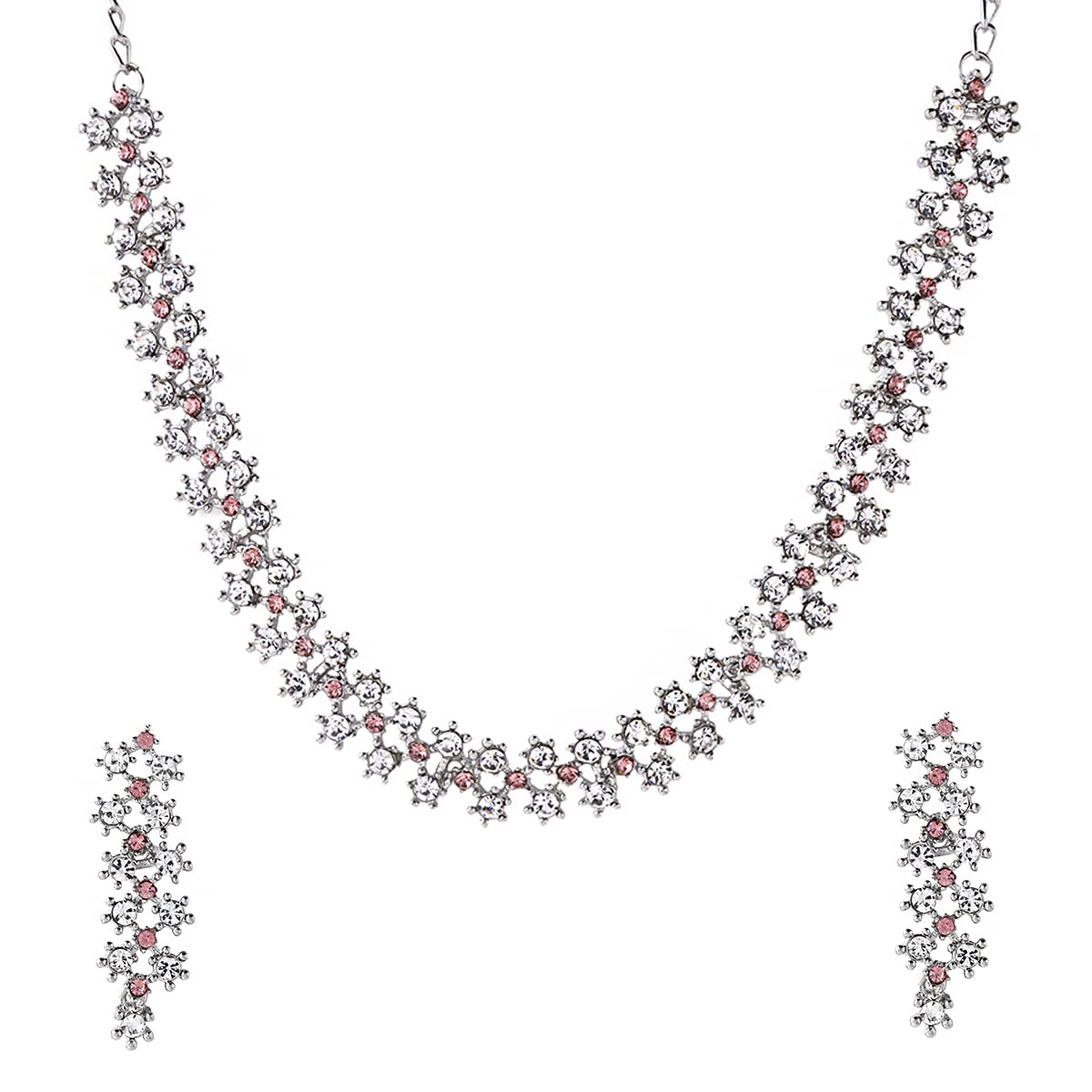 Yellow Chimes Jewellery Set for Women and Girls Crystal Bridal Jewellery Set for Wedding | Bridal Jewellery Set | Birthday Anniversary Gift for Girls & Women