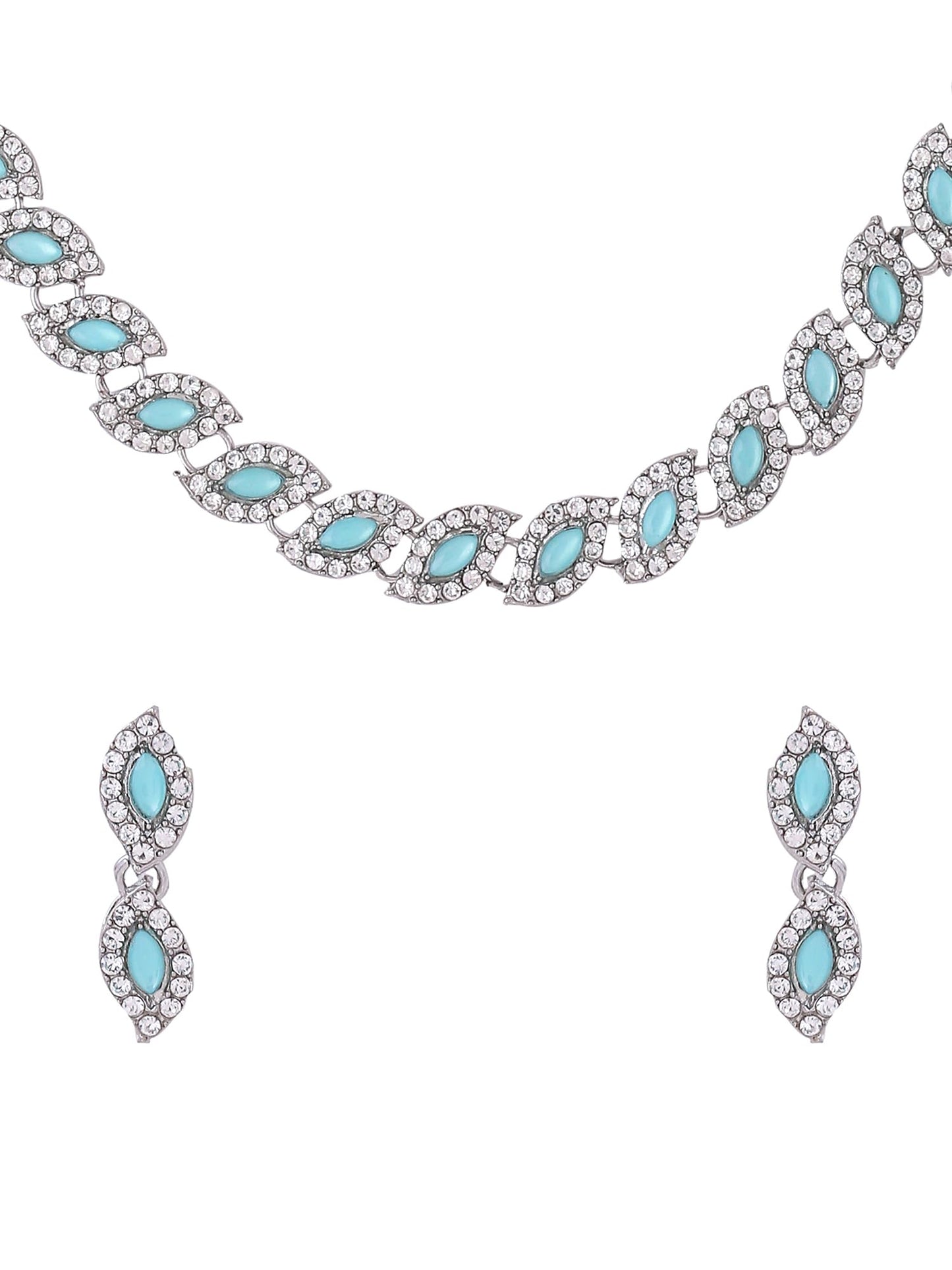 Yellow Chimes Jewellery Set for Women and Girls Crystal Bridal Jewellery Set for Wedding | Bridal Jewellery Set | Birthday Anniversary Gift for Girls & Women
