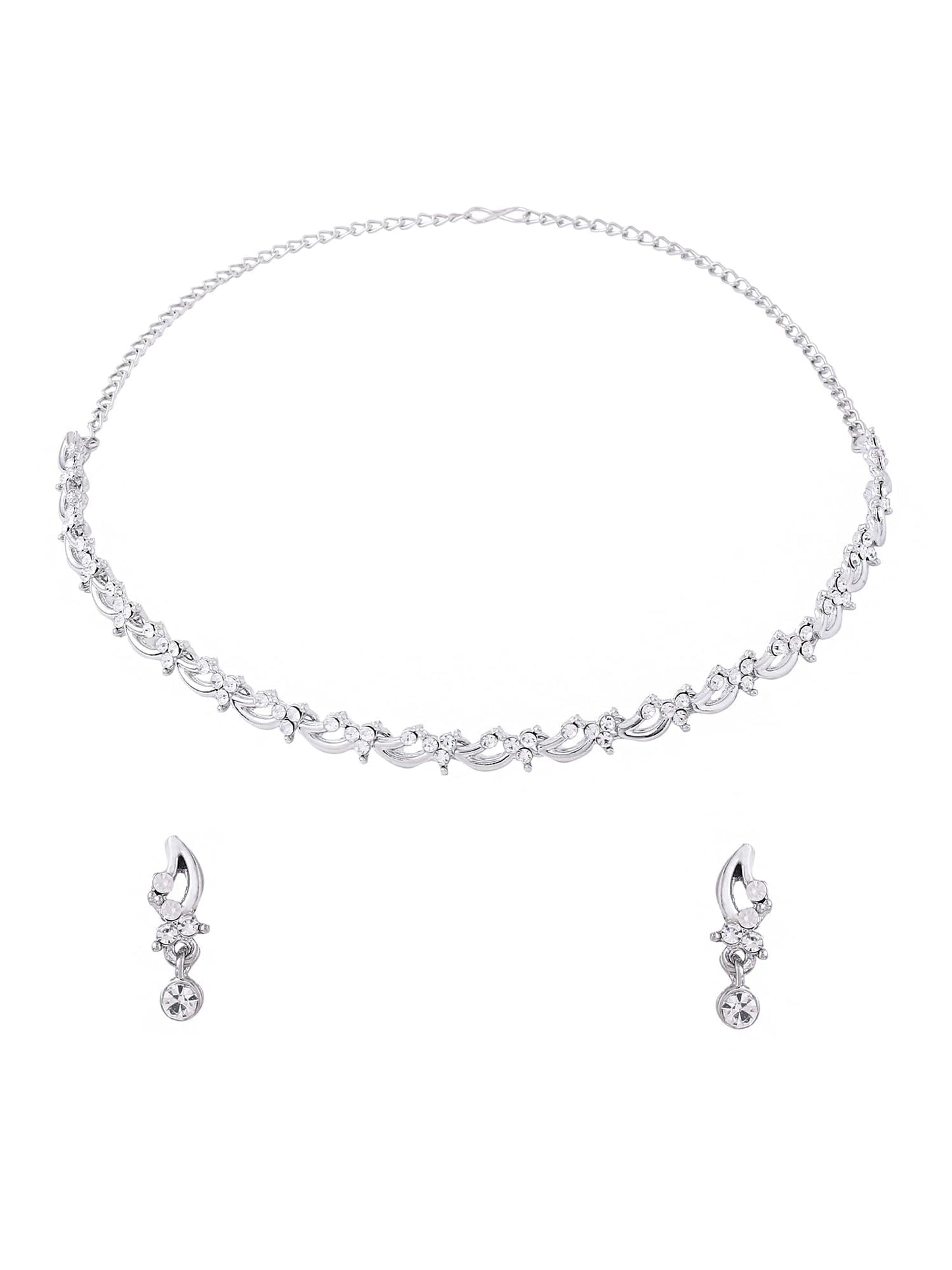 Yellow Chimes Jewellery Set for Women and Girls Crystal Bridal Jewellery Set for Wedding | Bridal Jewellery Set | Birthday Anniversary Gift for Girls & Women