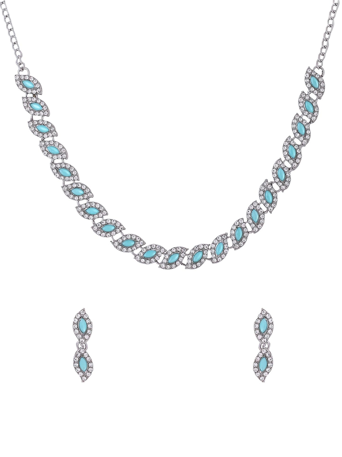 Yellow Chimes Jewellery Set for Women and Girls Crystal Bridal Jewellery Set for Wedding | Bridal Jewellery Set | Birthday Anniversary Gift for Girls & Women