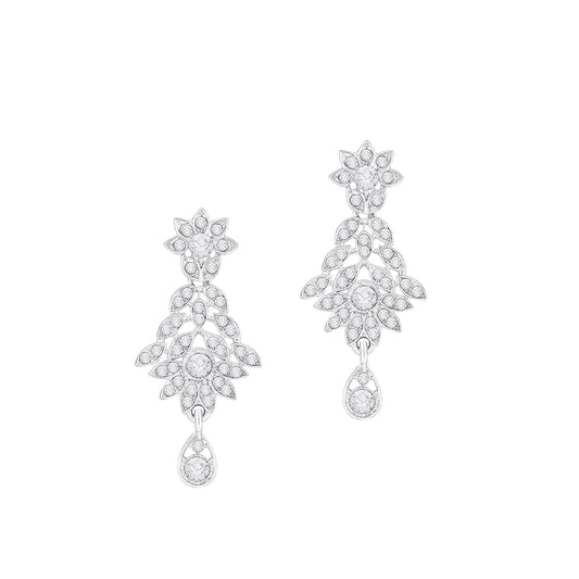 Atasi International Flora Silver Plated Alloy Choker Necklace Set For Women (R5391)