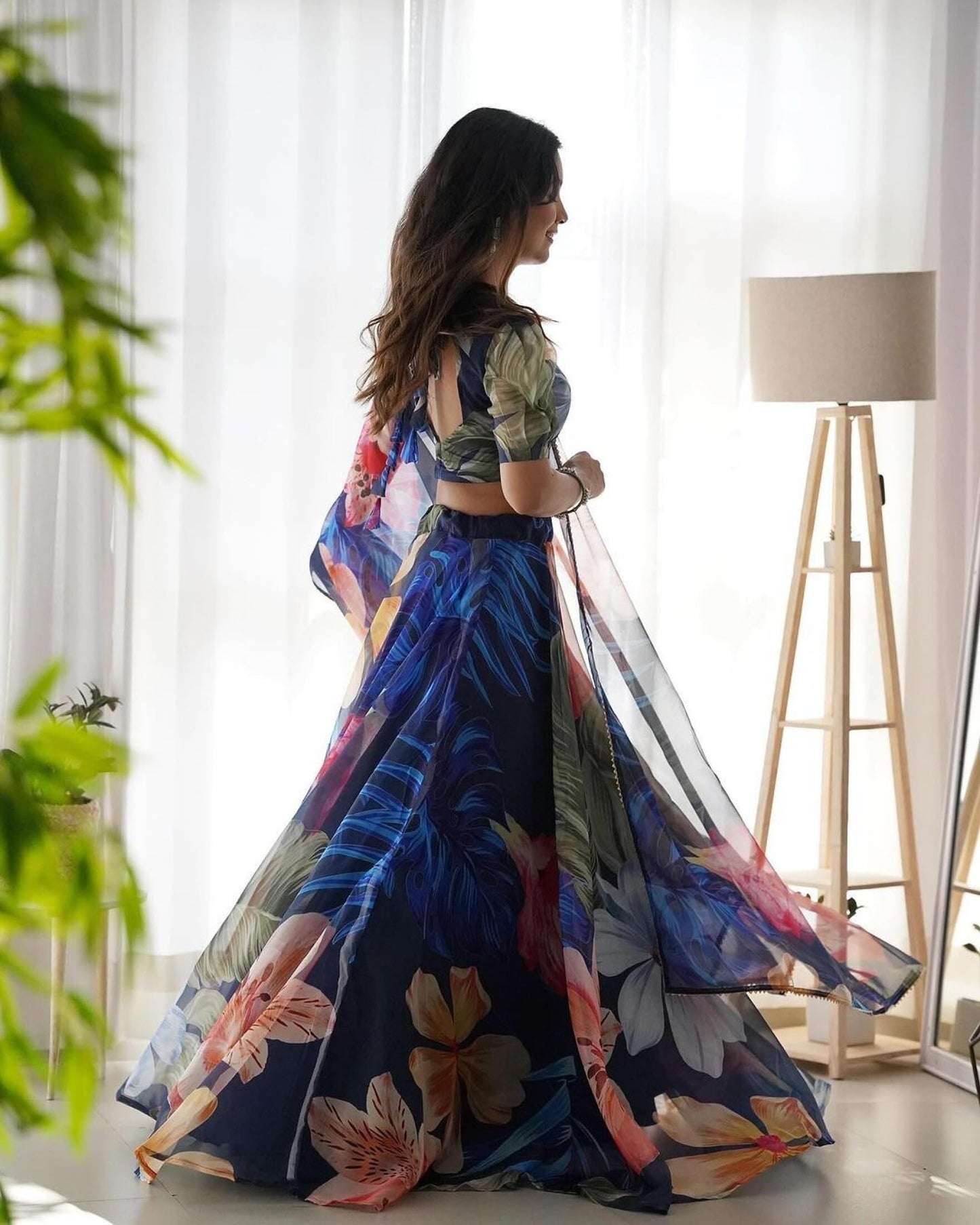 piludi Girls Fashion Lehenga Choli Ethnic Wear Stylist Digital Printed Lehenga | Choli & Dupatta Set, Pack Of 1
