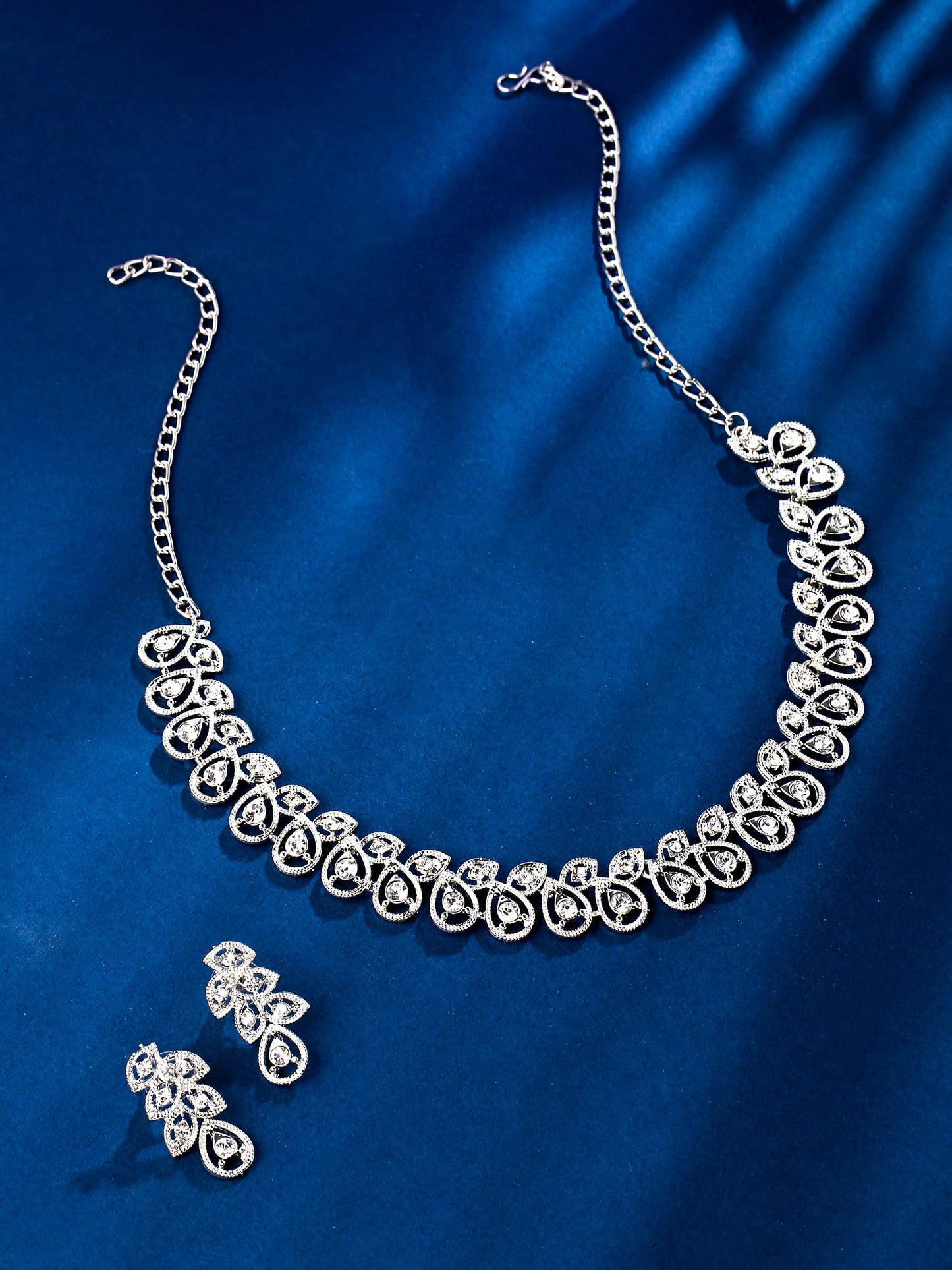 Yellow Chimes Jewellery Set for Women and Girls Crystal Bridal Jewellery Set for Wedding | Bridal Jewellery Set | Birthday Anniversary Gift for Girls & Women