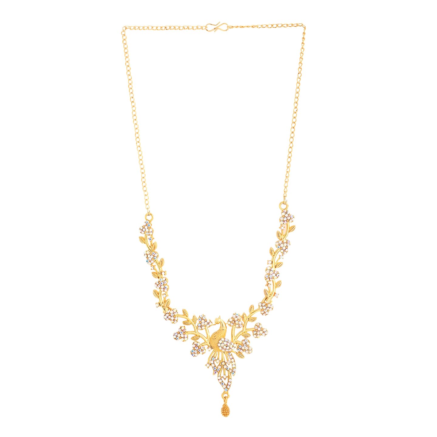 Yellow Chimes Jewellery Set for Women and Girls Crystal Bridal Jewellery Set for Wedding | Bridal Jewellery Set | Birthday Anniversary Gift for Girls & Women