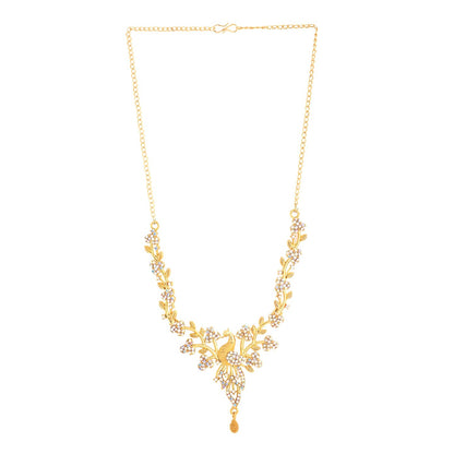 Yellow Chimes Jewellery Set for Women and Girls Crystal Bridal Jewellery Set for Wedding | Bridal Jewellery Set | Birthday Anniversary Gift for Girls & Women