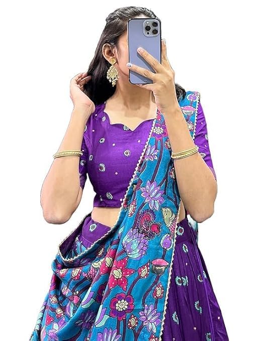 Women's Trending Designeer Tussar Silk Lehenga Choli Print with Foil Work With Unstitched Blouse Patola Print Adorned with Foil Work For Navrati || Wedding