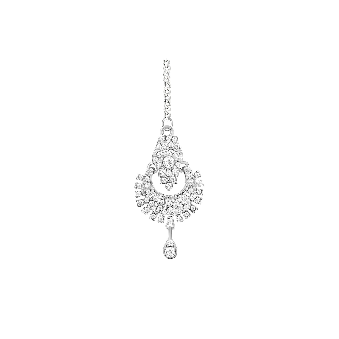 Atasi International Delightful Rhodium Silver Plated Alloy Choker Necklace Set For Women