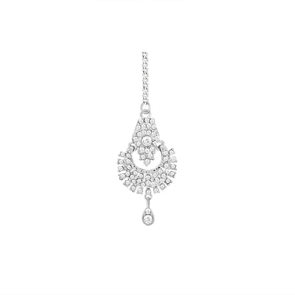 Atasi International Delightful Rhodium Silver Plated Alloy Choker Necklace Set For Women