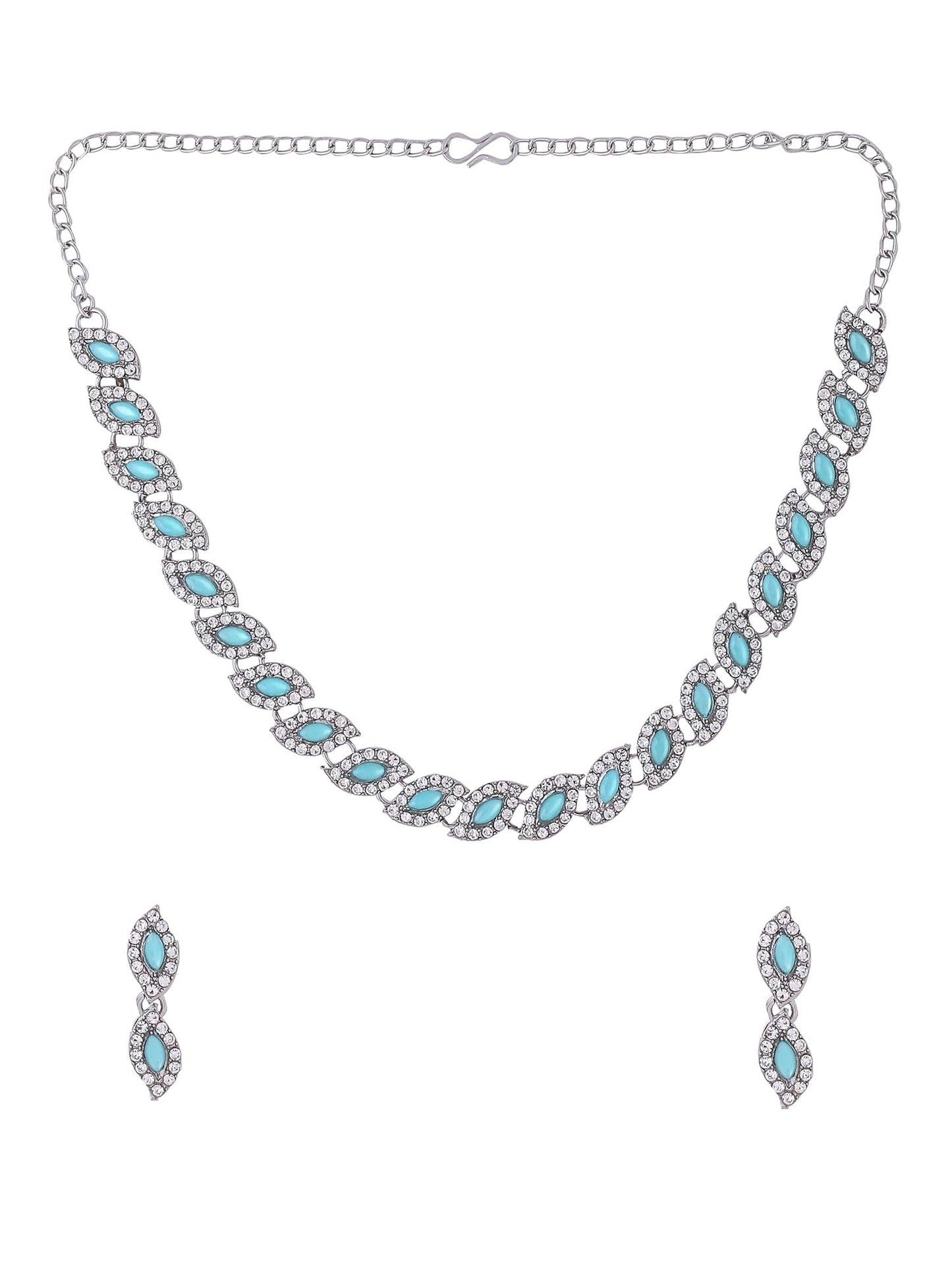 Yellow Chimes Jewellery Set for Women and Girls Crystal Bridal Jewellery Set for Wedding | Bridal Jewellery Set | Birthday Anniversary Gift for Girls & Women