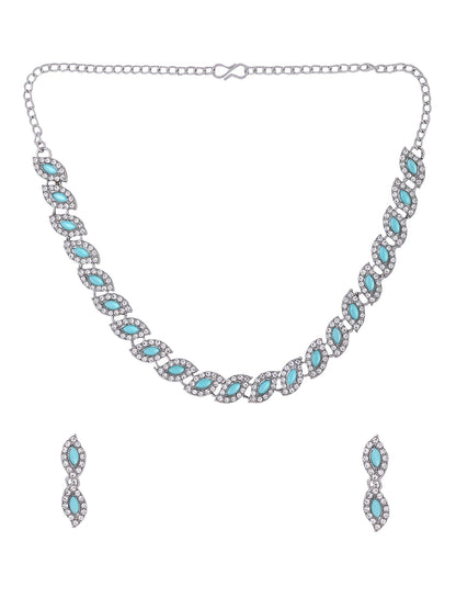 Yellow Chimes Jewellery Set for Women and Girls Crystal Bridal Jewellery Set for Wedding | Bridal Jewellery Set | Birthday Anniversary Gift for Girls & Women