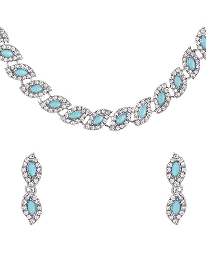 Yellow Chimes Jewellery Set for Women and Girls Crystal Bridal Jewellery Set for Wedding | Bridal Jewellery Set | Birthday Anniversary Gift for Girls & Women