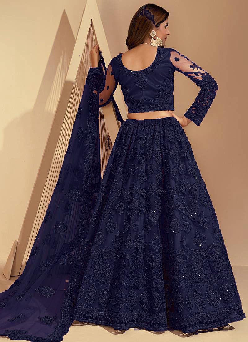 ZAALIMA FASHION Women's Semi Stitched satin blend Lehenga Choli with Embroidered Pattern Unstitched Blouse and Dupatta Set | Women's Lehenga Cholis