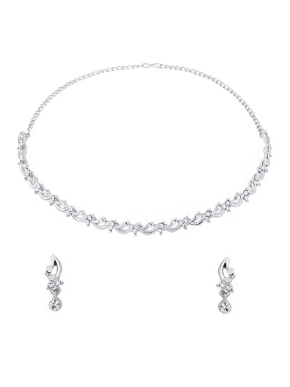 Yellow Chimes Jewellery Set for Women and Girls Crystal Bridal Jewellery Set for Wedding | Bridal Jewellery Set | Birthday Anniversary Gift for Girls & Women