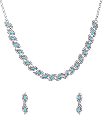 Yellow Chimes Jewellery Set for Women and Girls Crystal Bridal Jewellery Set for Wedding | Bridal Jewellery Set | Birthday Anniversary Gift for Girls & Women