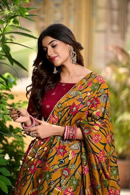 Women's Trending Designeer Tussar Silk Lehenga Choli Print with Foil Work With Unstitched Blouse Patola Print Adorned with Foil Work For Navrati || Wedding