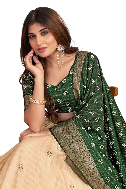 74 COLOR HALFSLIVE Women's Trending Designeer Tussar Silk Lehenga Choli Print with Foil Work With Unstitched Blouse Patola Print Adorned with Foil Work For Navrati || Wedding
