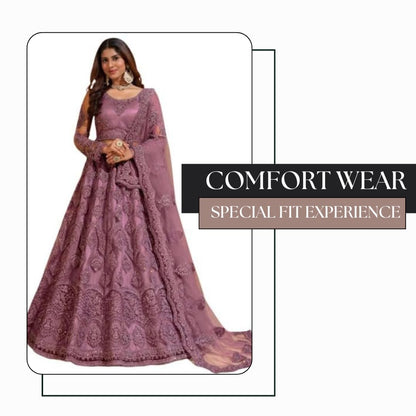 ZAALIMA FASHION Women's Semi Stitched satin blend Lehenga Choli with Embroidered Pattern Unstitched Blouse and Dupatta Set | Women's Lehenga Cholis