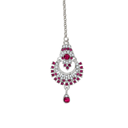 Atasi International Delightful Rhodium Silver Plated Alloy Choker Necklace Set For Women