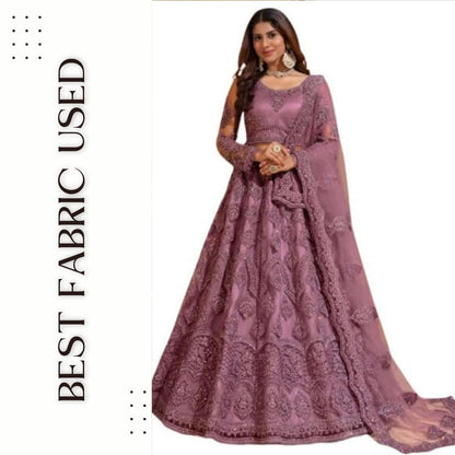 ZAALIMA FASHION Women's Semi Stitched satin blend Lehenga Choli with Embroidered Pattern Unstitched Blouse and Dupatta Set | Women's Lehenga Cholis