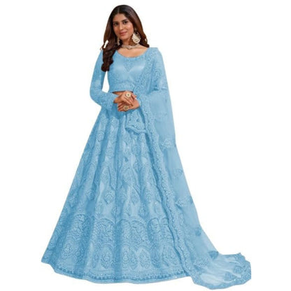 ZAALIMA FASHION Women's Semi Stitched satin blend Lehenga Choli with Embroidered Pattern Unstitched Blouse and Dupatta Set | Women's Lehenga Cholis