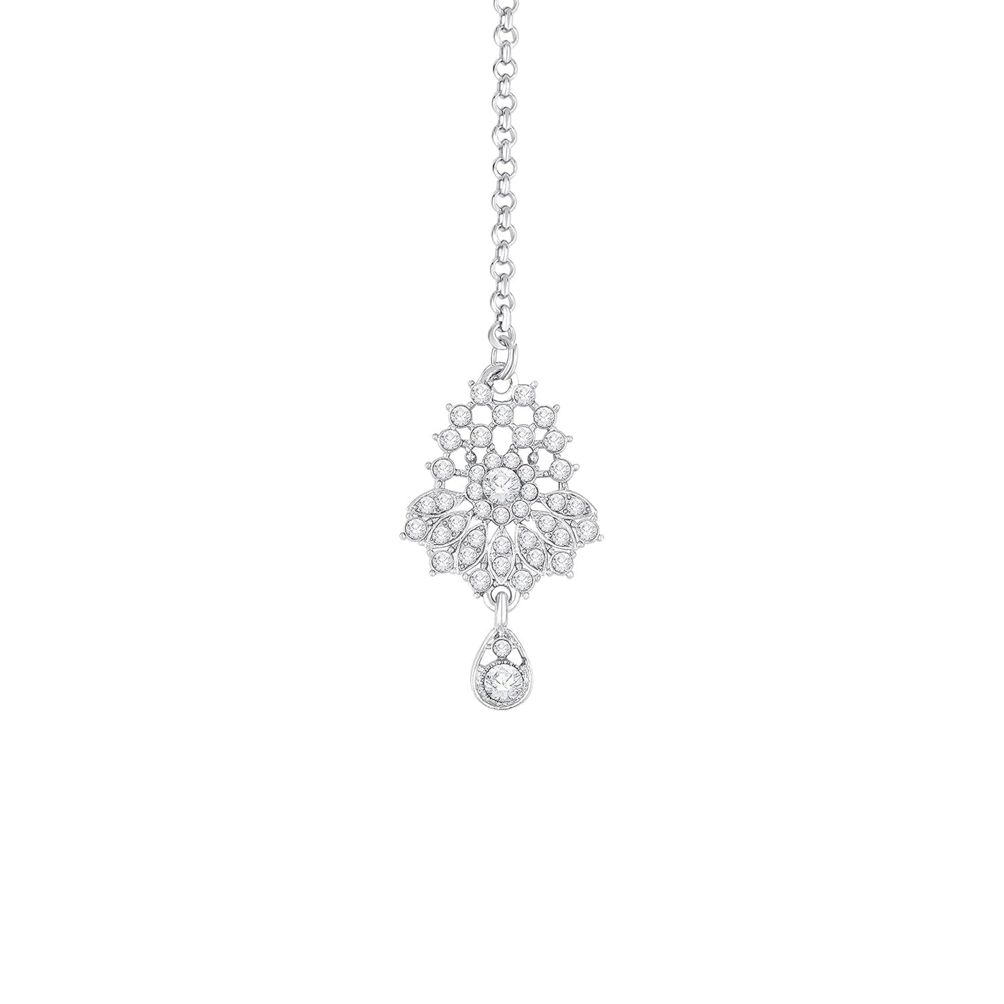 Atasi International Flora Silver Plated Alloy Choker Necklace Set For Women (R5391)