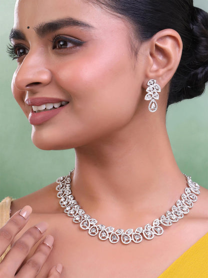 Yellow Chimes Jewellery Set for Women and Girls Crystal Bridal Jewellery Set for Wedding | Bridal Jewellery Set | Birthday Anniversary Gift for Girls & Women