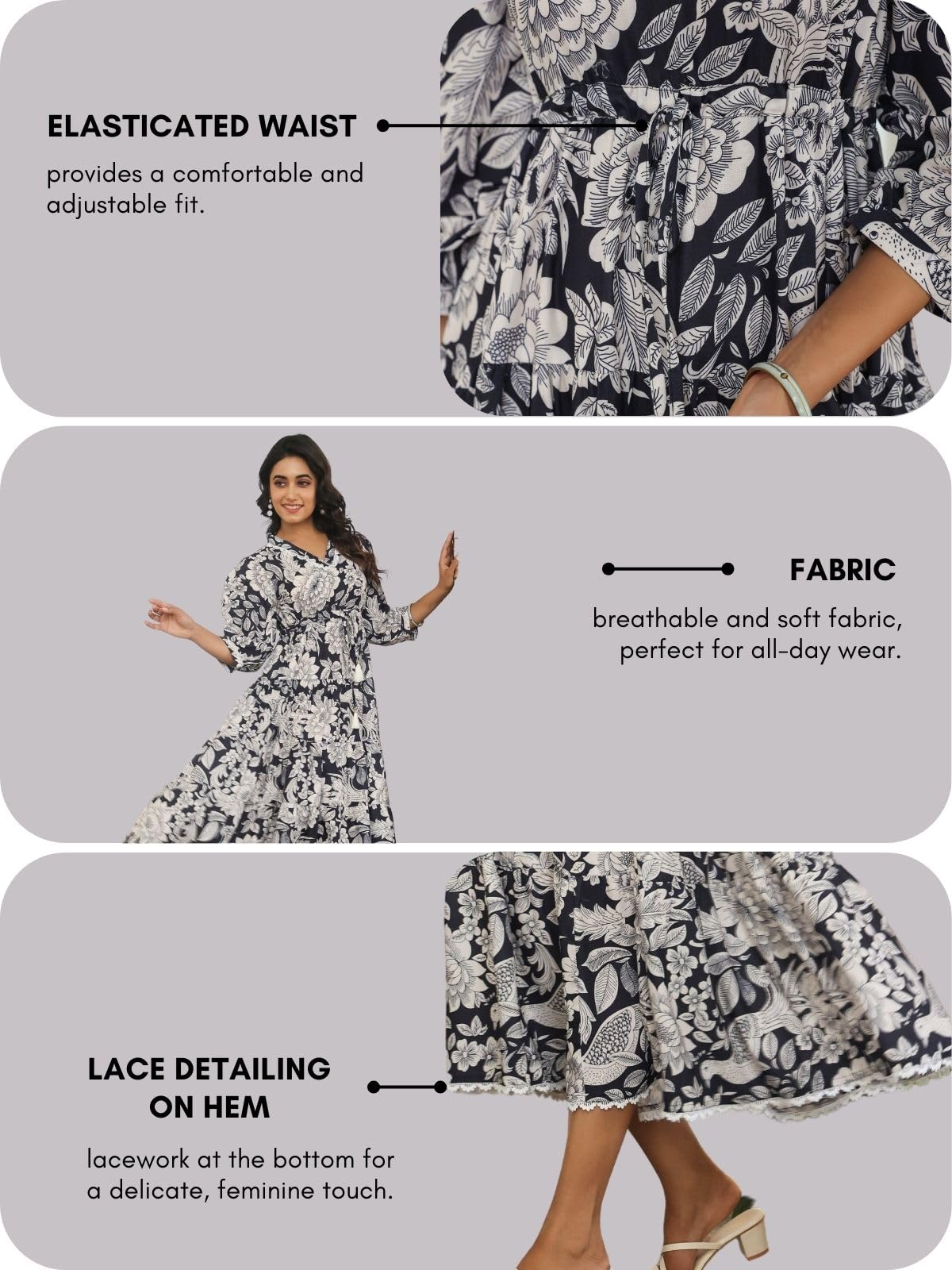 GRECIILOOKS Dress for Women Stylish | One Piece Dress for Women Long | Women Dress | Long Dress for Women | Maxi Dress for Women