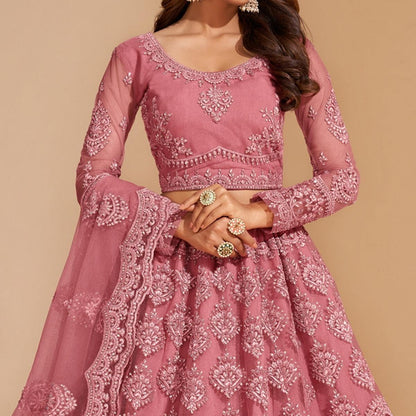 ZAALIMA FASHION Women's Semi Stitched satin blend Lehenga Choli with Embroidered Pattern Unstitched Blouse and Dupatta Set | Women's Lehenga Cholis