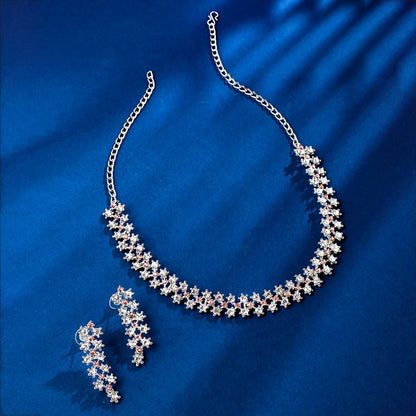 Yellow Chimes Jewellery Set for Women and Girls Crystal Bridal Jewellery Set for Wedding | Bridal Jewellery Set | Birthday Anniversary Gift for Girls & Women