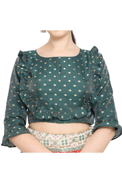 PURVAJA Women'S Silk Blend Lehenga Choli (Multi-Rivaaz_Multicolour_Free Size), Semi-stitched
