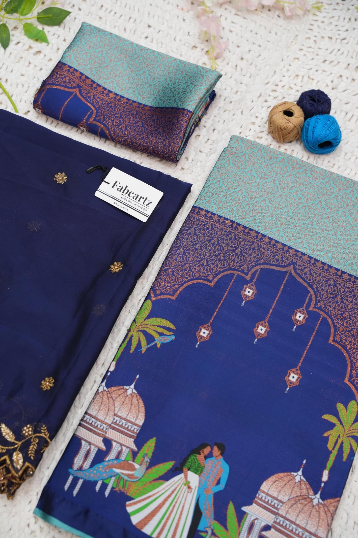 Traditional South India Half and Half Saree for Women