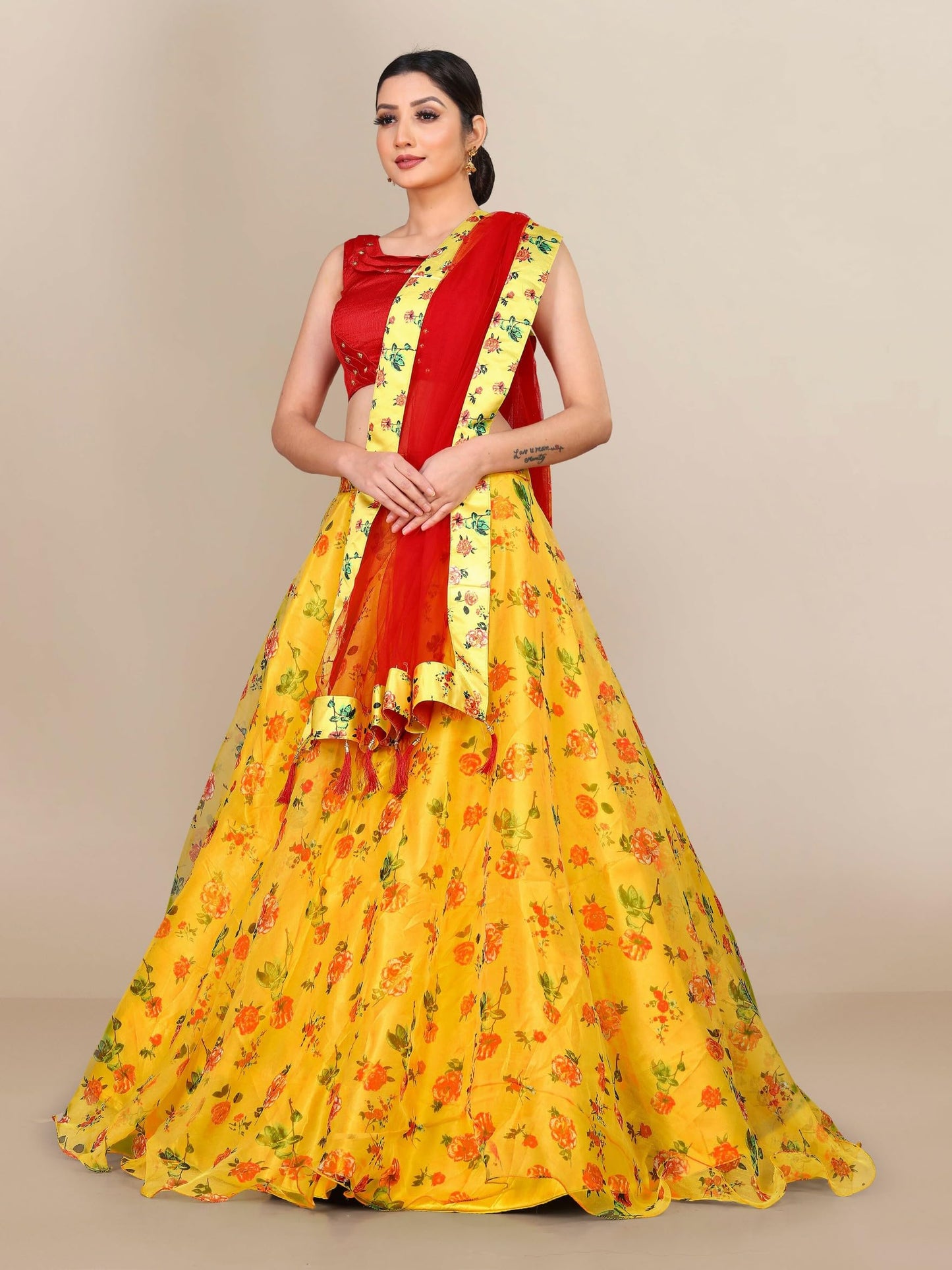 piludi Girls Fashion Lehenga Choli Ethnic Wear Stylist Digital Printed Lehenga | Choli & Dupatta Set, Pack Of 1