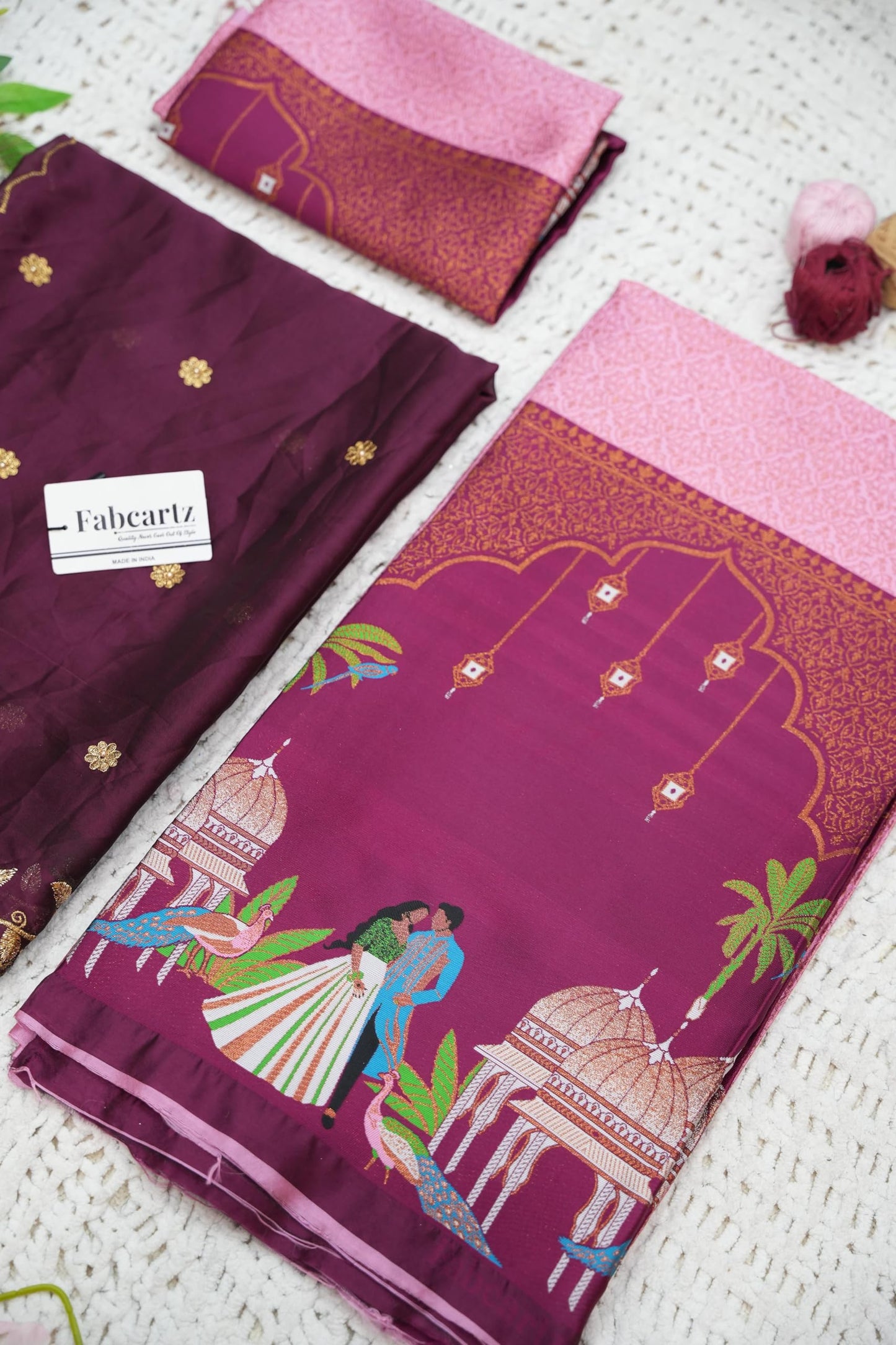 Traditional South India Half and Half Saree for Women