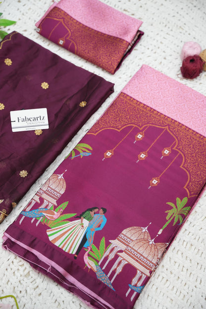Traditional South India Half and Half Saree for Women