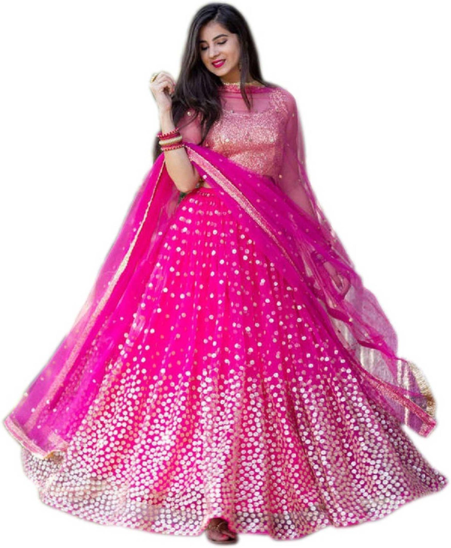 piludi Girls Fashion Lehenga Choli Ethnic Wear Stylist Digital Printed Lehenga | Choli & Dupatta Set, Pack Of 1