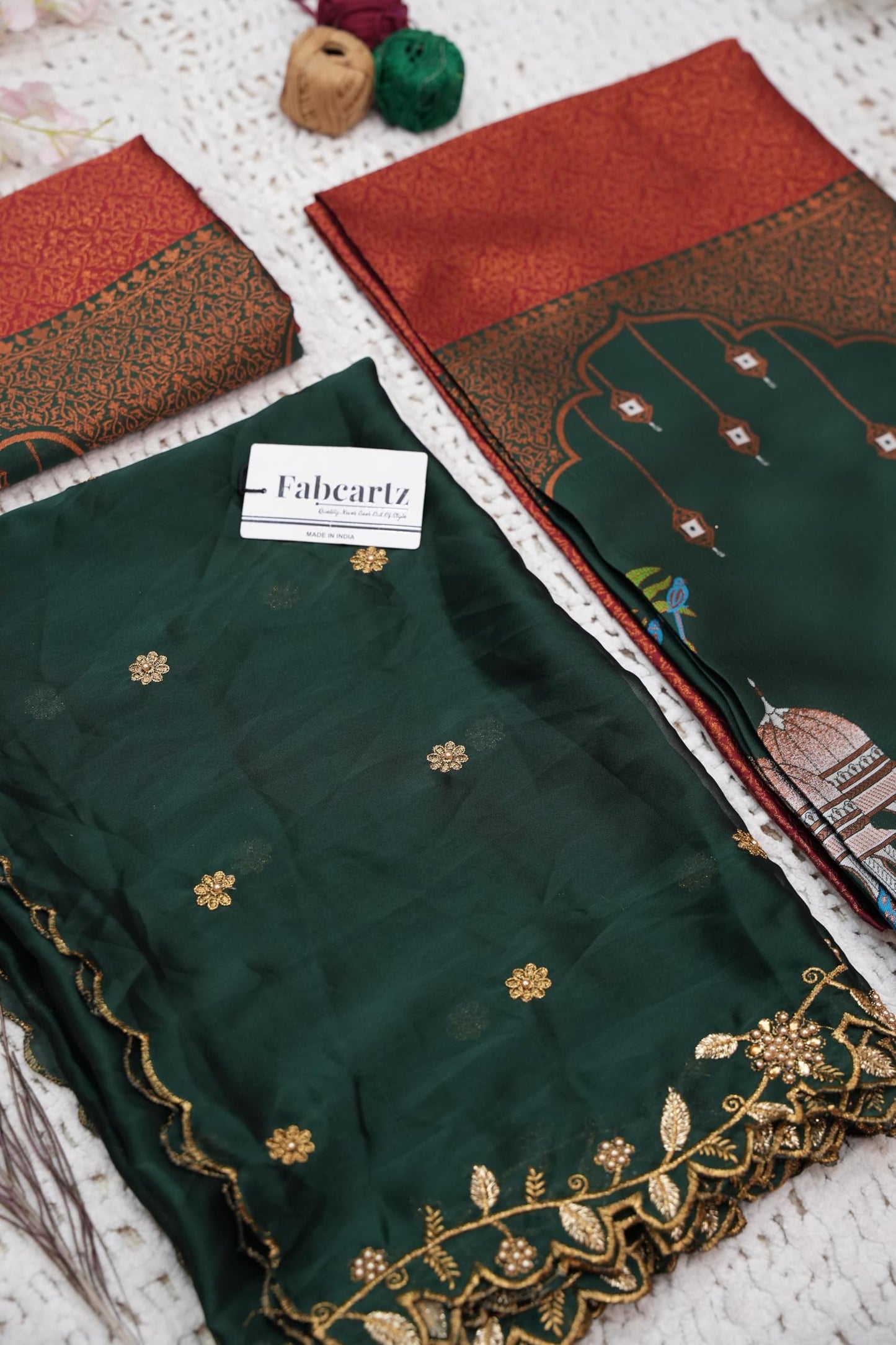 Traditional South India Half and Half Saree for Women