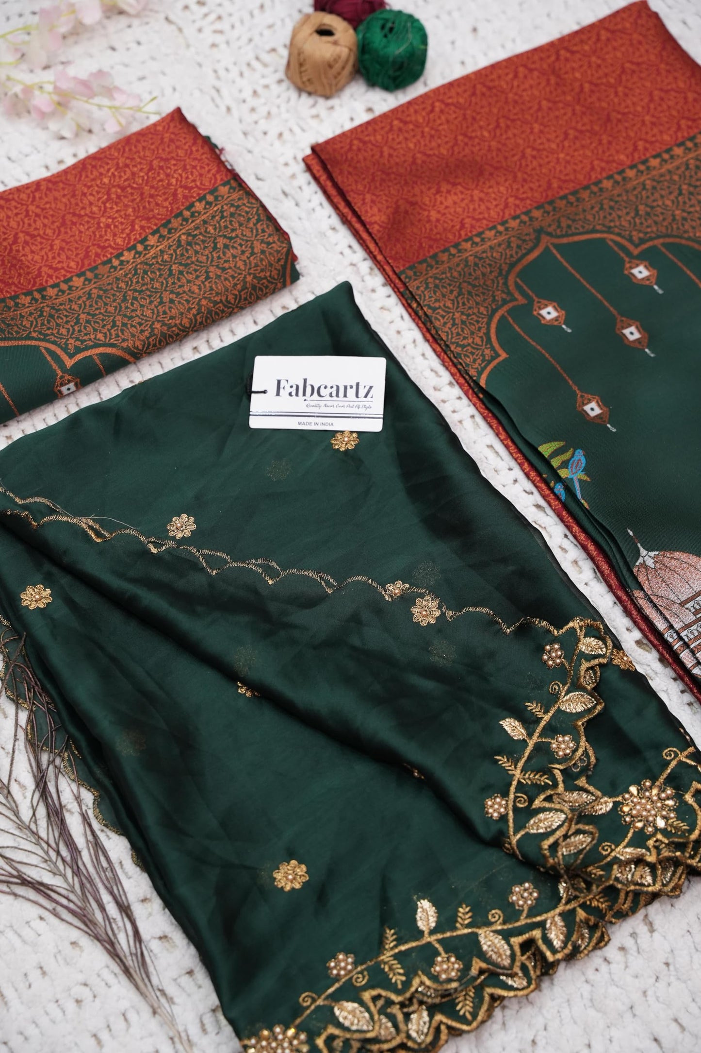 Traditional South India Half and Half Saree for Women