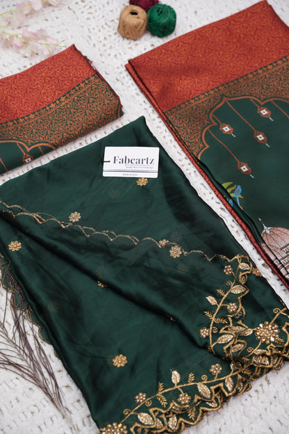 Traditional South India Half and Half Saree for Women