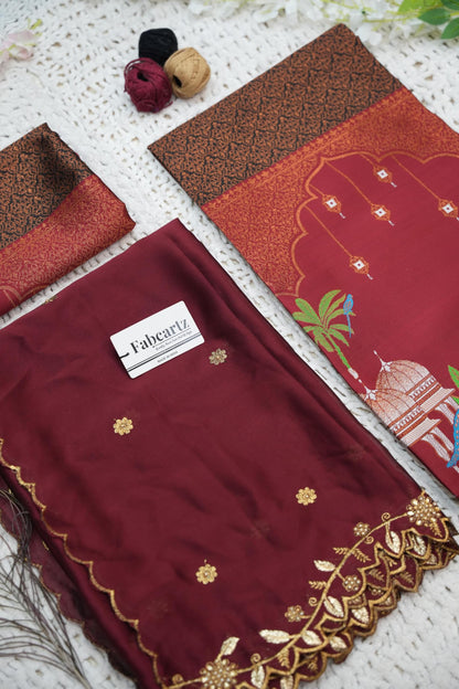 Traditional South India Half and Half Saree for Women