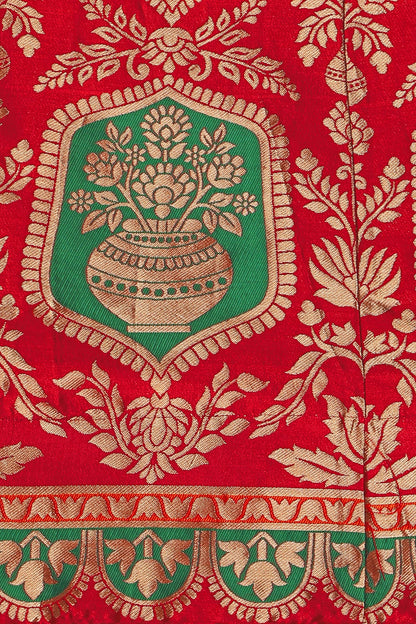 PURVAJA Women's Jacquard Semi-Stitched Lehenga choli