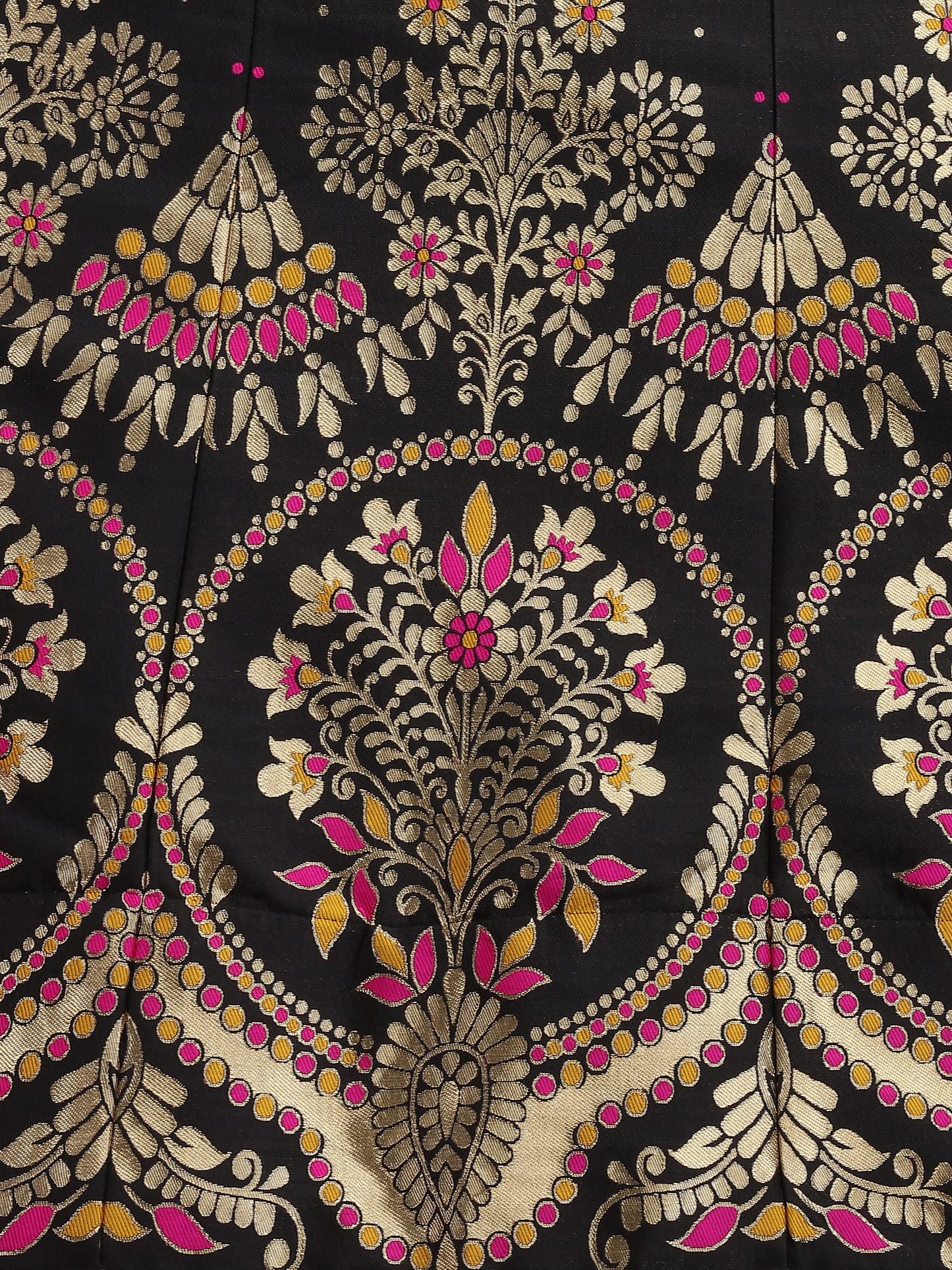 PURVAJA Women's Jacquard Semi-Stitched Lehenga choli