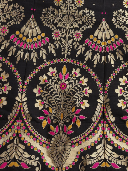 PURVAJA Women's Jacquard Semi-Stitched Lehenga choli