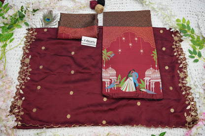 Traditional South India Half and Half Saree for Women