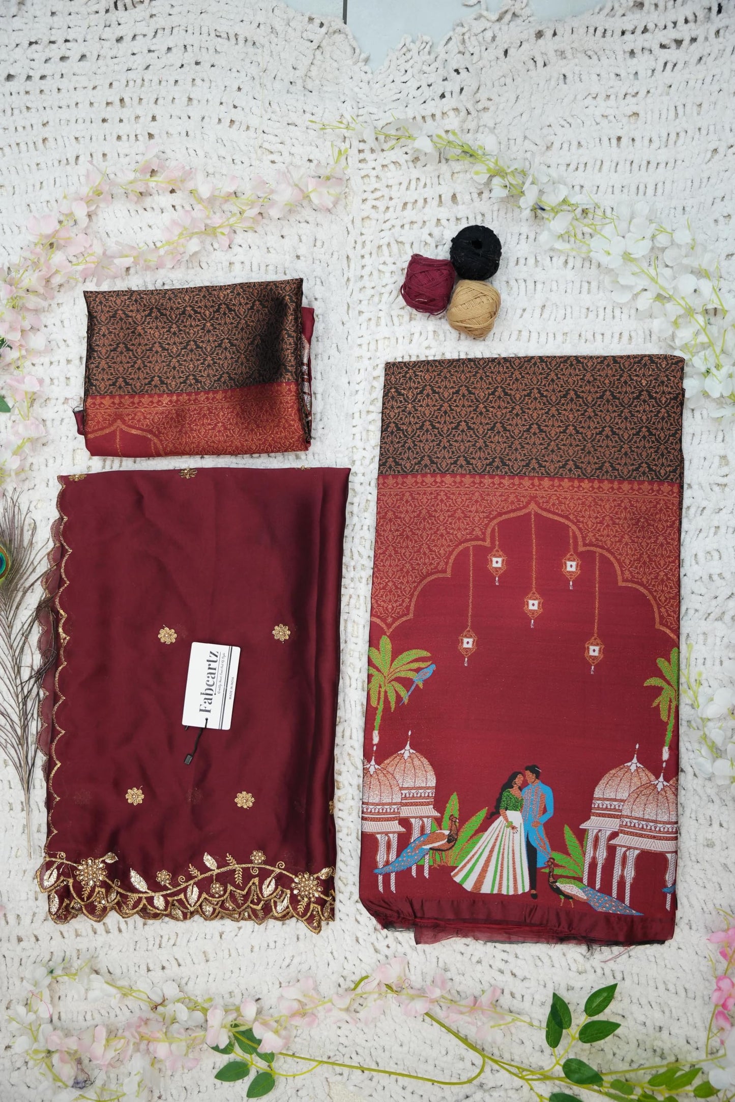 Traditional South India Half and Half Saree for Women