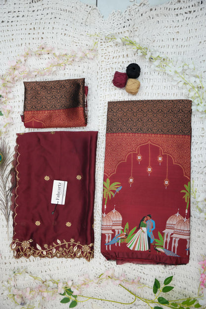 Traditional South India Half and Half Saree for Women