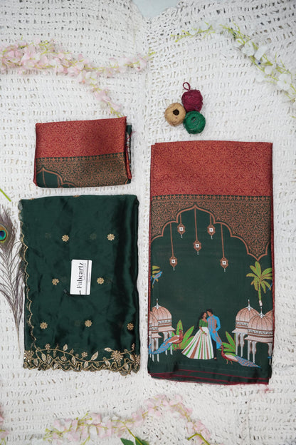 Traditional South India Half and Half Saree for Women