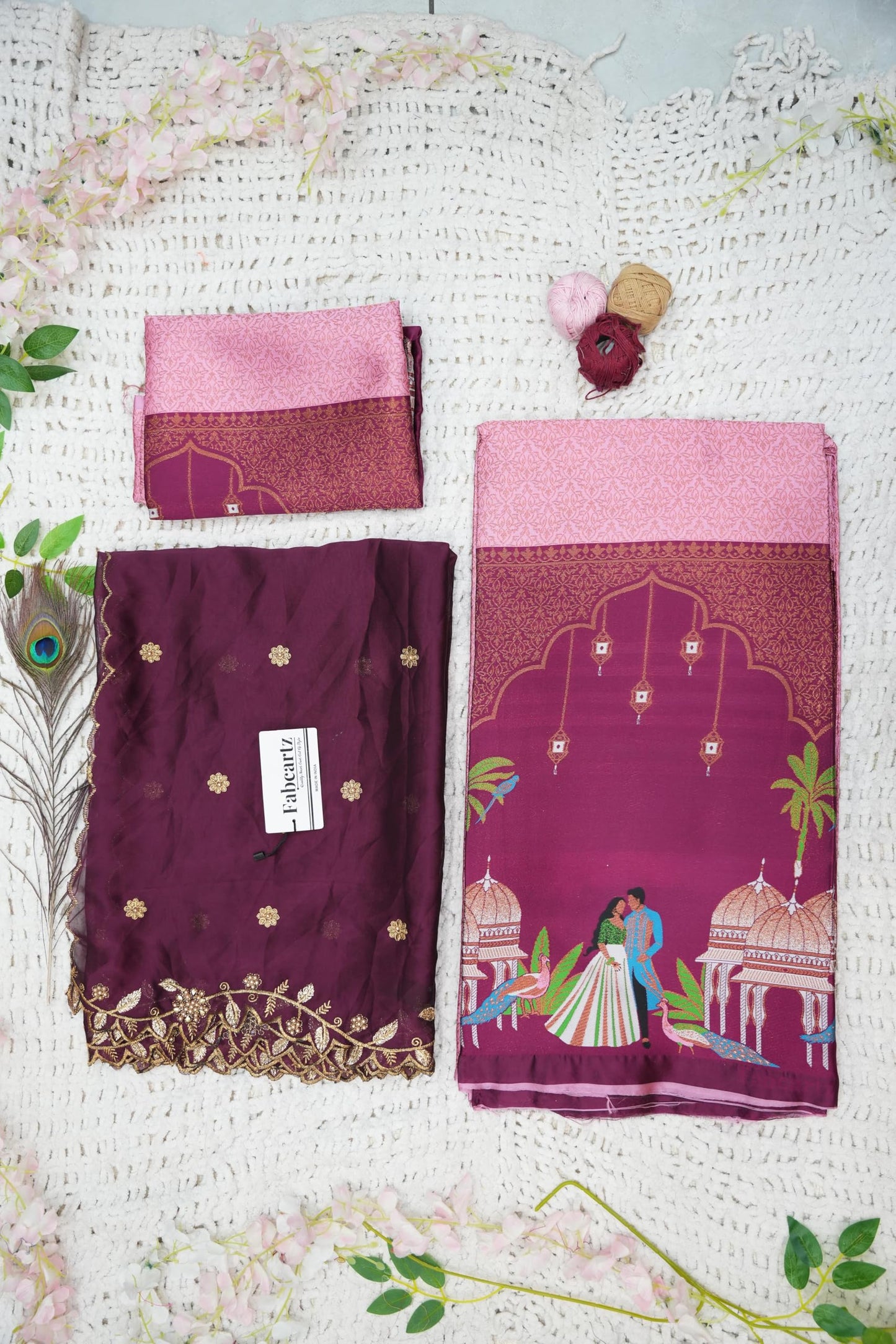 Traditional South India Half and Half Saree for Women