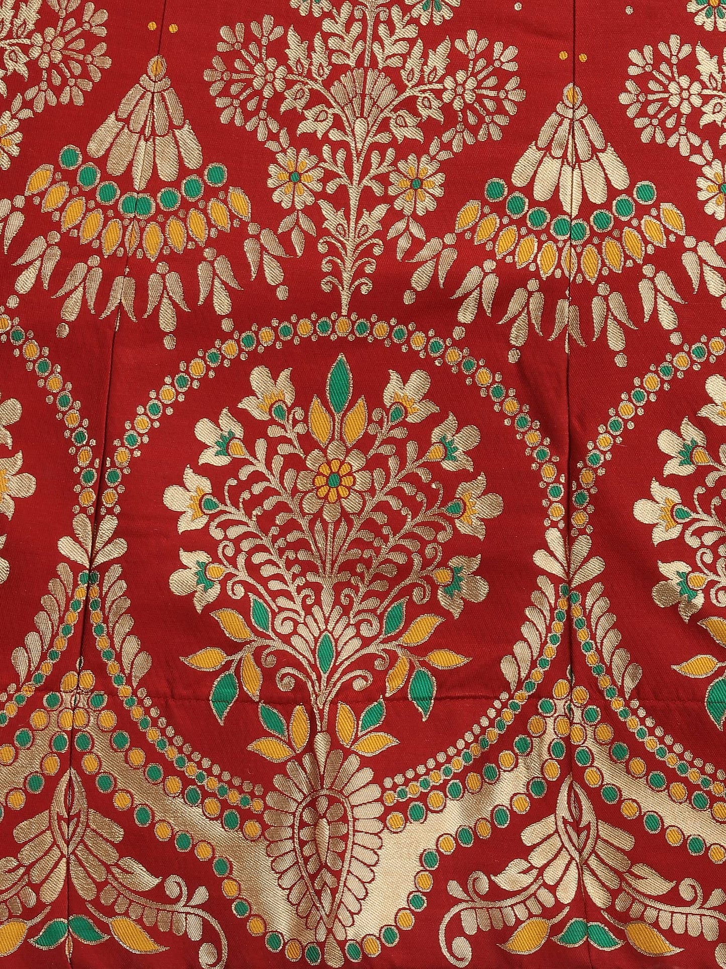 PURVAJA Women's Jacquard Semi-Stitched Lehenga choli