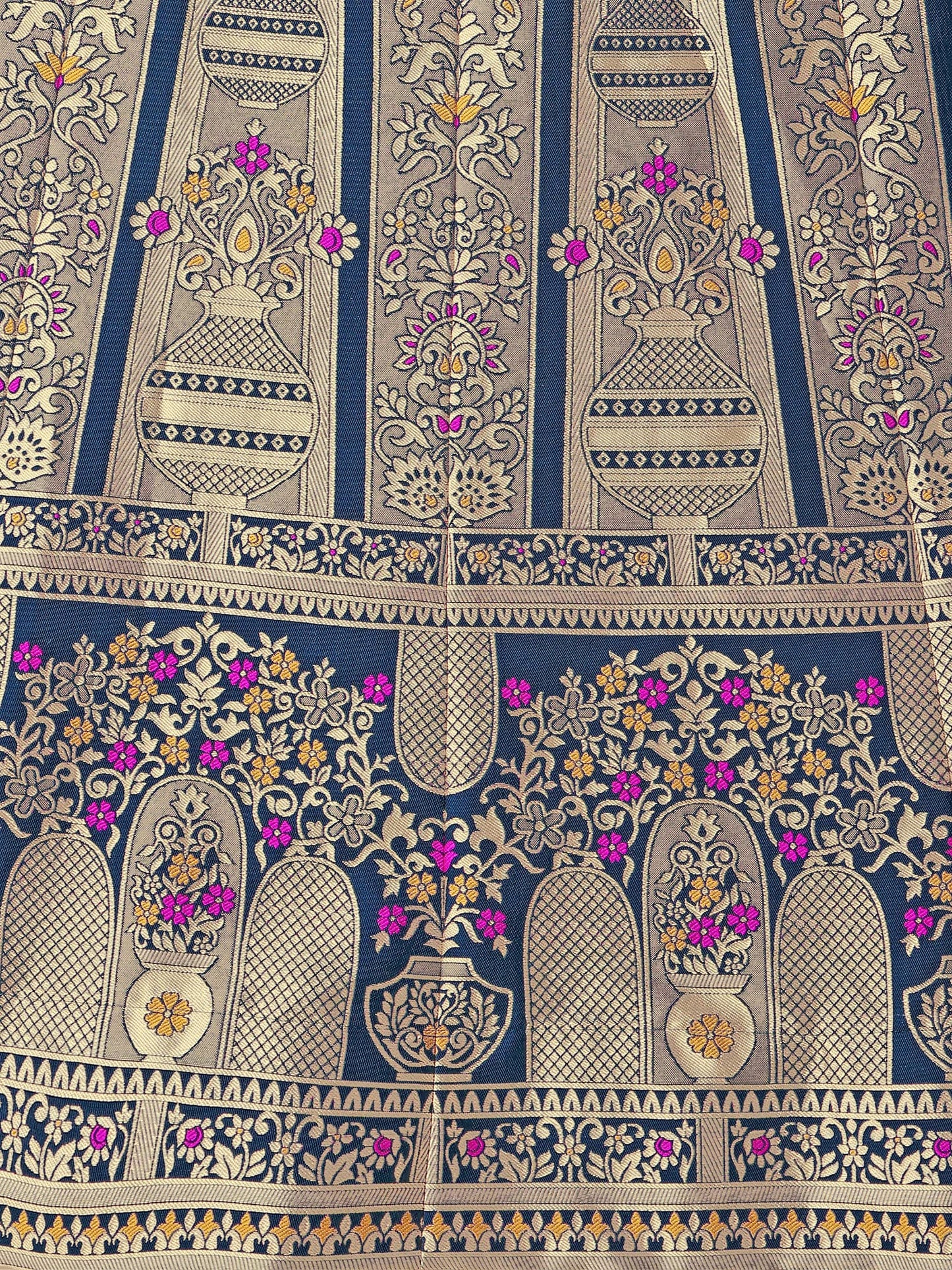 PURVAJA Women's Jacquard Semi-Stitched Lehenga choli(Kumbh)