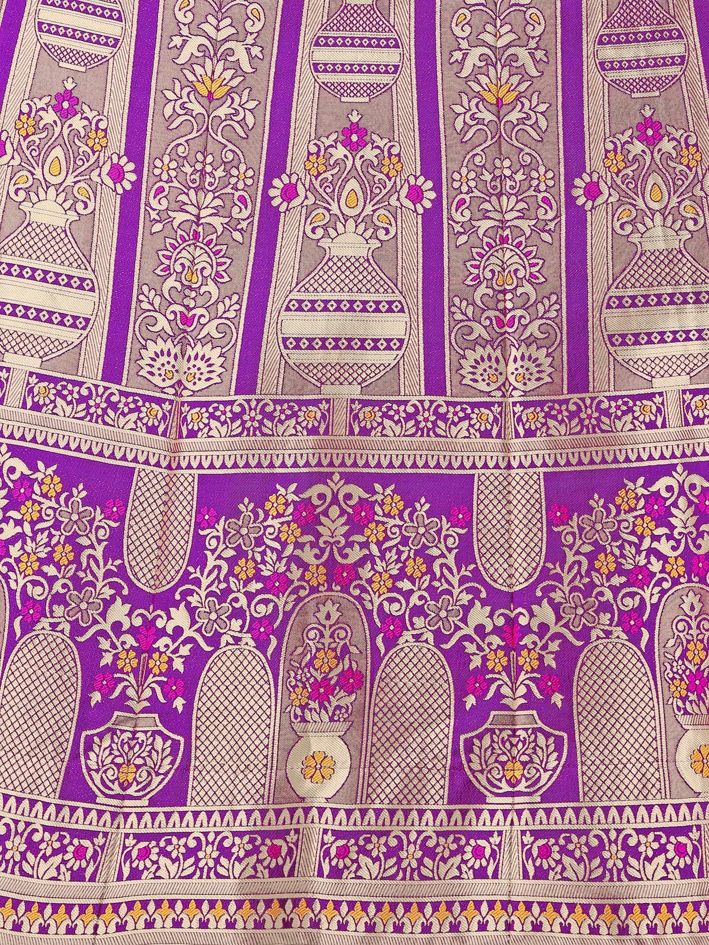PURVAJA Women's Jacquard Semi-Stitched Lehenga choli(Kumbh)